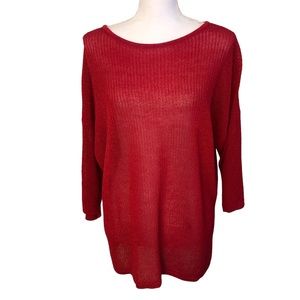 J. Jill Red Linen Women's Sweater